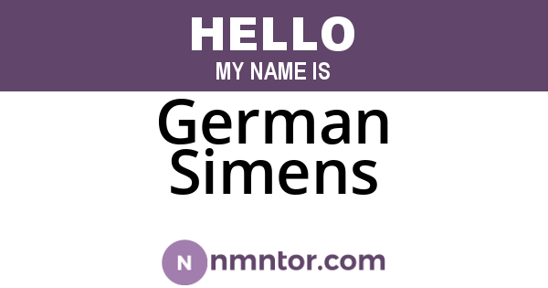 German Simens
