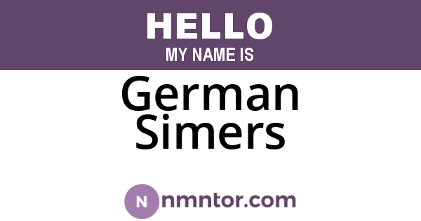 German Simers