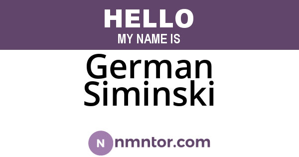 German Siminski
