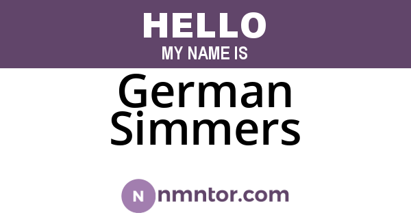 German Simmers
