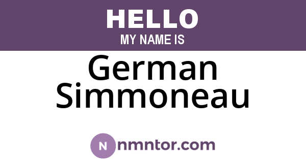 German Simmoneau