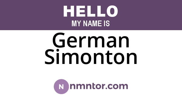 German Simonton