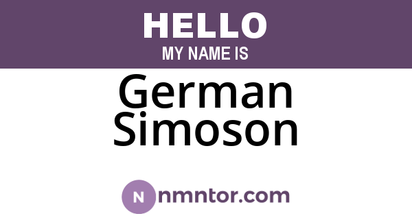 German Simoson
