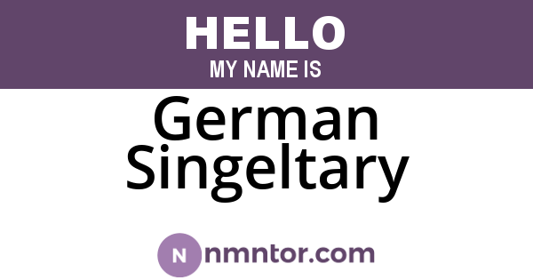 German Singeltary