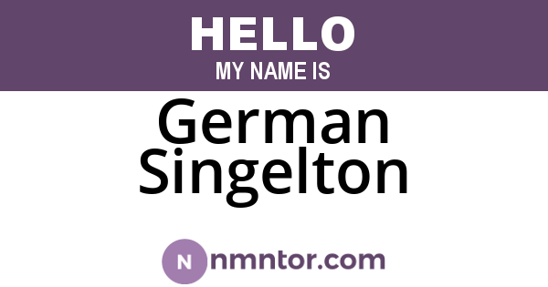 German Singelton