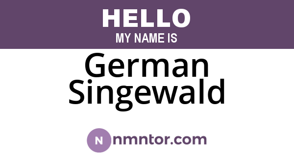 German Singewald