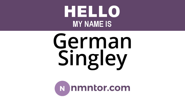 German Singley