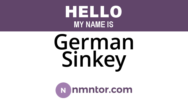 German Sinkey