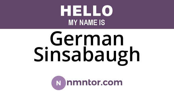German Sinsabaugh