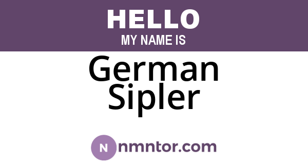 German Sipler