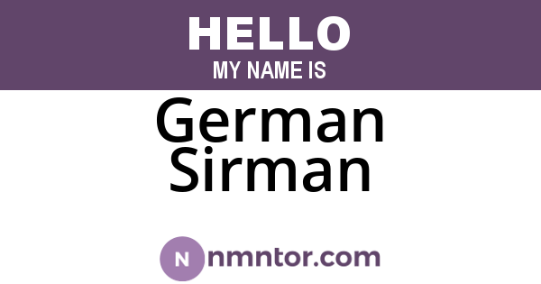 German Sirman
