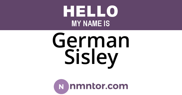 German Sisley