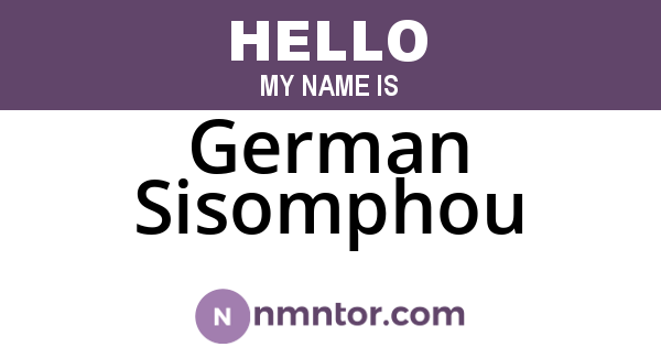 German Sisomphou