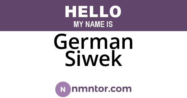 German Siwek