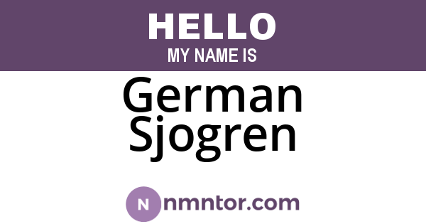 German Sjogren