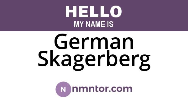 German Skagerberg