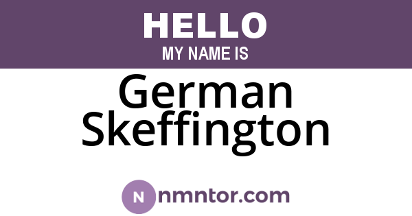 German Skeffington