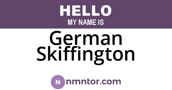 German Skiffington