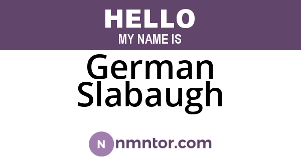 German Slabaugh