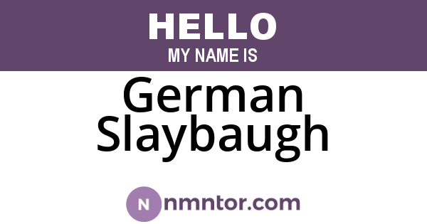 German Slaybaugh
