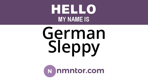 German Sleppy