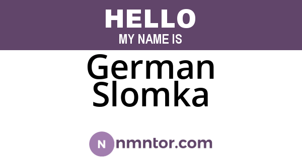 German Slomka