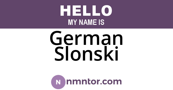German Slonski