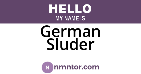 German Sluder