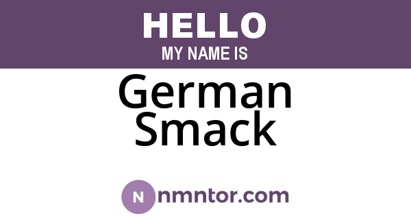 German Smack