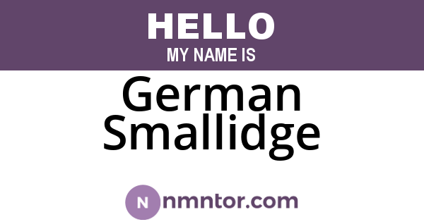 German Smallidge