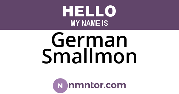 German Smallmon