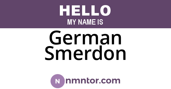 German Smerdon