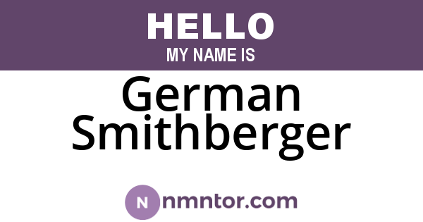 German Smithberger