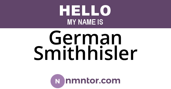 German Smithhisler