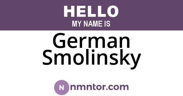 German Smolinsky