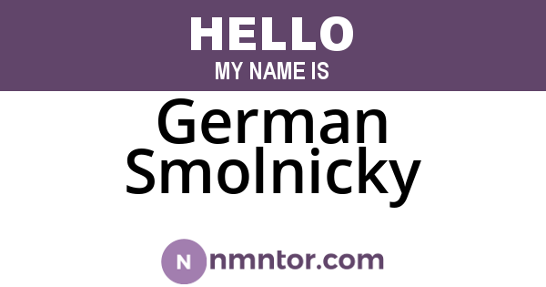 German Smolnicky