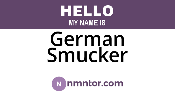 German Smucker