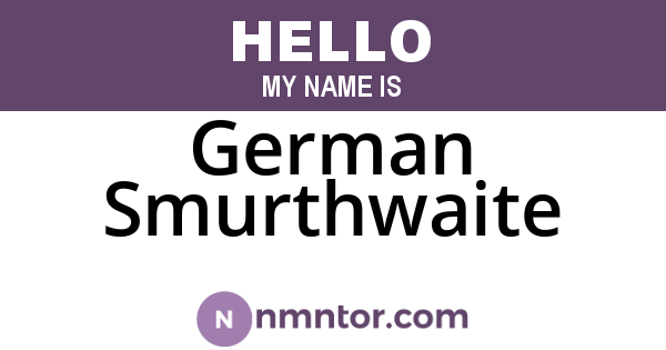 German Smurthwaite