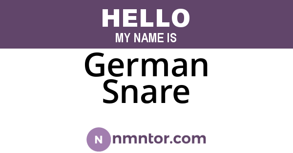 German Snare