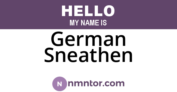 German Sneathen