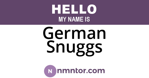 German Snuggs