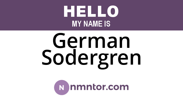 German Sodergren