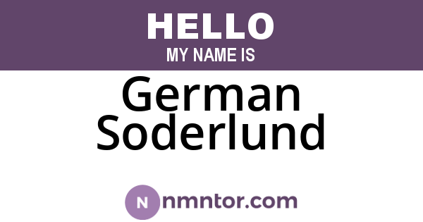 German Soderlund