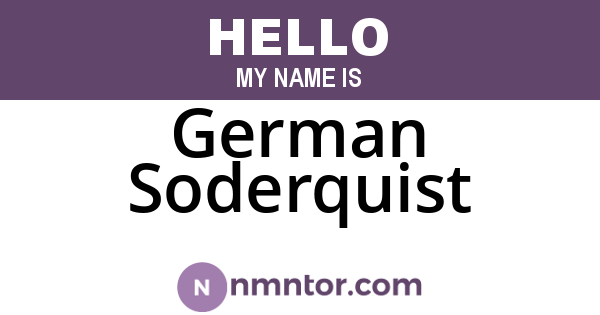 German Soderquist