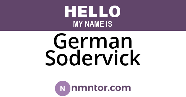 German Sodervick