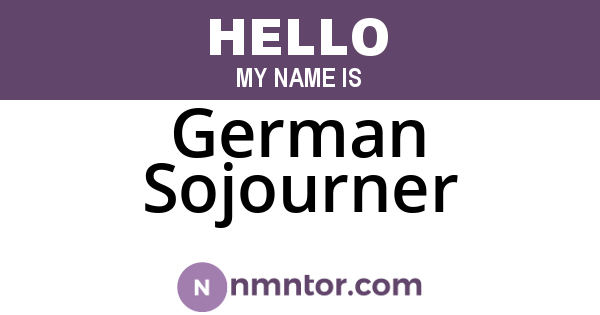 German Sojourner