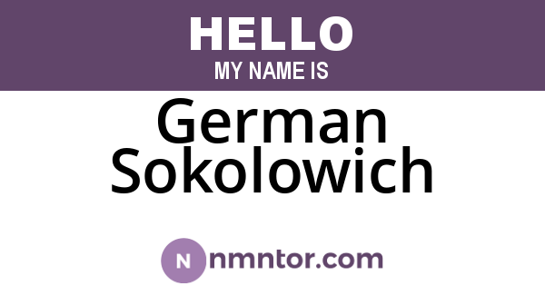 German Sokolowich