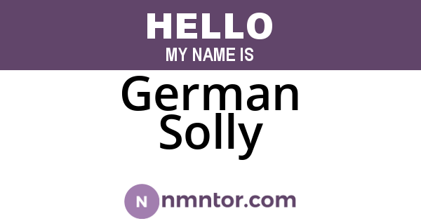 German Solly