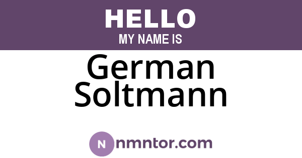 German Soltmann