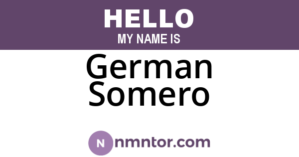 German Somero